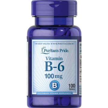 Puritan's Pride Vitamin B6 100 mg 100 Tabletten 650