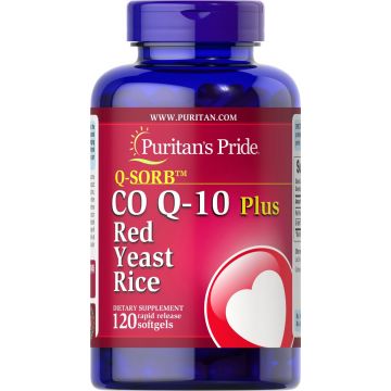 Puritan's Pride Co Q-10 plus Red Yeast Rice 120 softgels 17045