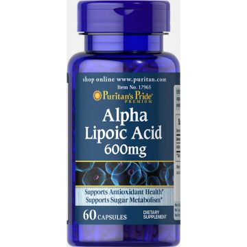 Puritan's Pride Alpha Liponsäure 600 mg 60 Kapseln 17965