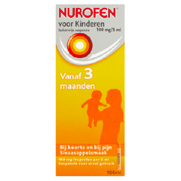 Nurofen Für Kinder ab 3 Monaten Zuckerfreie Suspension Orangengeschmack 100mg/5ml | 100 ml