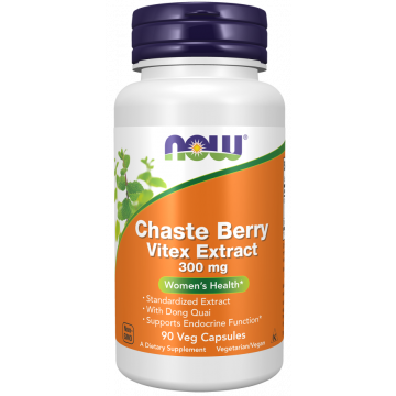 NOW Chaste Berry Vitex Extract 300 mg 90 Kapseln