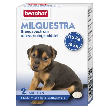 Beaphar Milquestra Wurm Tabletten kleiner Hund / Welpe 2 Tabletten