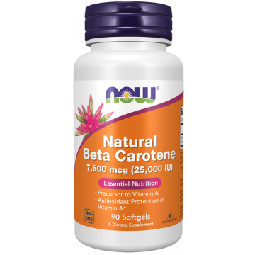 NOW Beta-Carotin 7500 mcg 90 Softgelkapseln