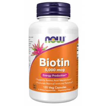 NOW Biotin 5000 mcg 120 Kapseln