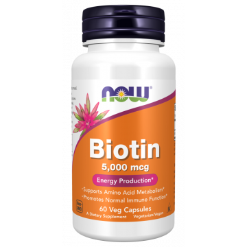 NOW Biotin 5000 mcg 60 Kapseln