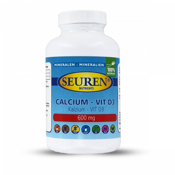 Seuren Nutrients Kalzium / Calcium 600 mg D3 100 Tabletten