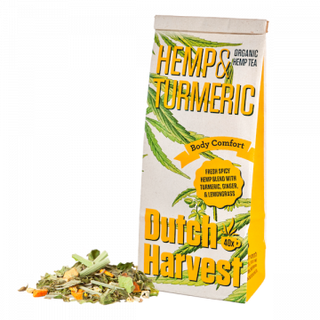 Dutch Harvest Hemp & Turmeric Tea 40 Tassen Bio Hanftee pro Päckchen