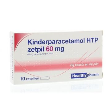 Healthtpharm Paracetamol-Zäpfchen für Kinder 60 mg, 10 Zäpfchen