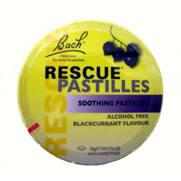 Bach Rescue Pastilles Cassis Blikje à 50 gram (ca. 38 pastilles). 