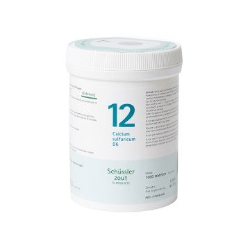 Schüssler salze Pflüger nr 12 Calcium Sulfuricum D6 1000 Tablet glutenfrei