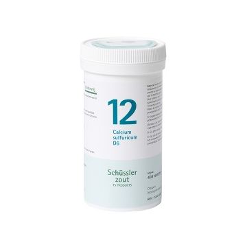 Schüssler salze Pflüger nr 12 Calcium Sulfuricum D6 400 Tablet glutenfrei