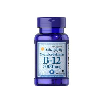 Puritan's Pride Methylcobalamin B-12 5000 mcg 30 Microlozenges 32860