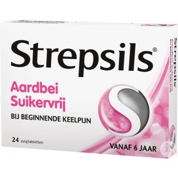 Strepsils Erdbeerzuckerfrei 24 Lutschtabletten