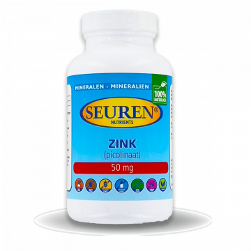 Seuren Nutrients Zink (Zinc) 50 mg 200 Tabletten