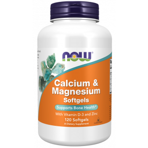 NOW Calcium & Magnesium 120 Softgelkapseln