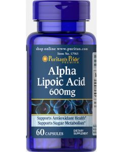 Puritan's Pride Alpha Liponsäure 600 mg 60 Kapseln 17965