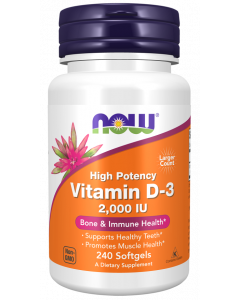 NOW Vitamin D-3 2000 IU 240 Weichkapseln