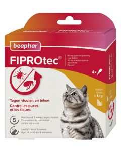 Beaphar Fiprotec gegen Zecken und Flöhe für Katzen 3 Pipetten