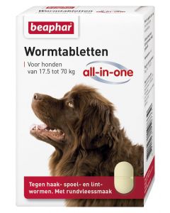 Beaphar Wurm-Tabletten All-in-One 17,5 - 70 kg 2 Tabletten