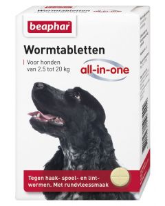 Beaphar Wurm-Tabletten All-in-one Hund 2,5 - 20 kg 2 Tabletten