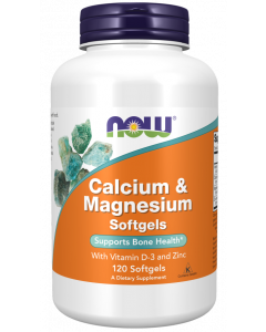 NOW Calcium & Magnesium 120 Softgelkapseln