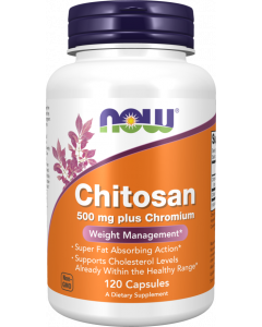 NOW Chitosan 500 mg plus Chrom 120 Kapseln