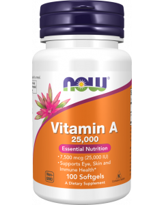 NOW Vitamin A 25.000 IE 100 softgels